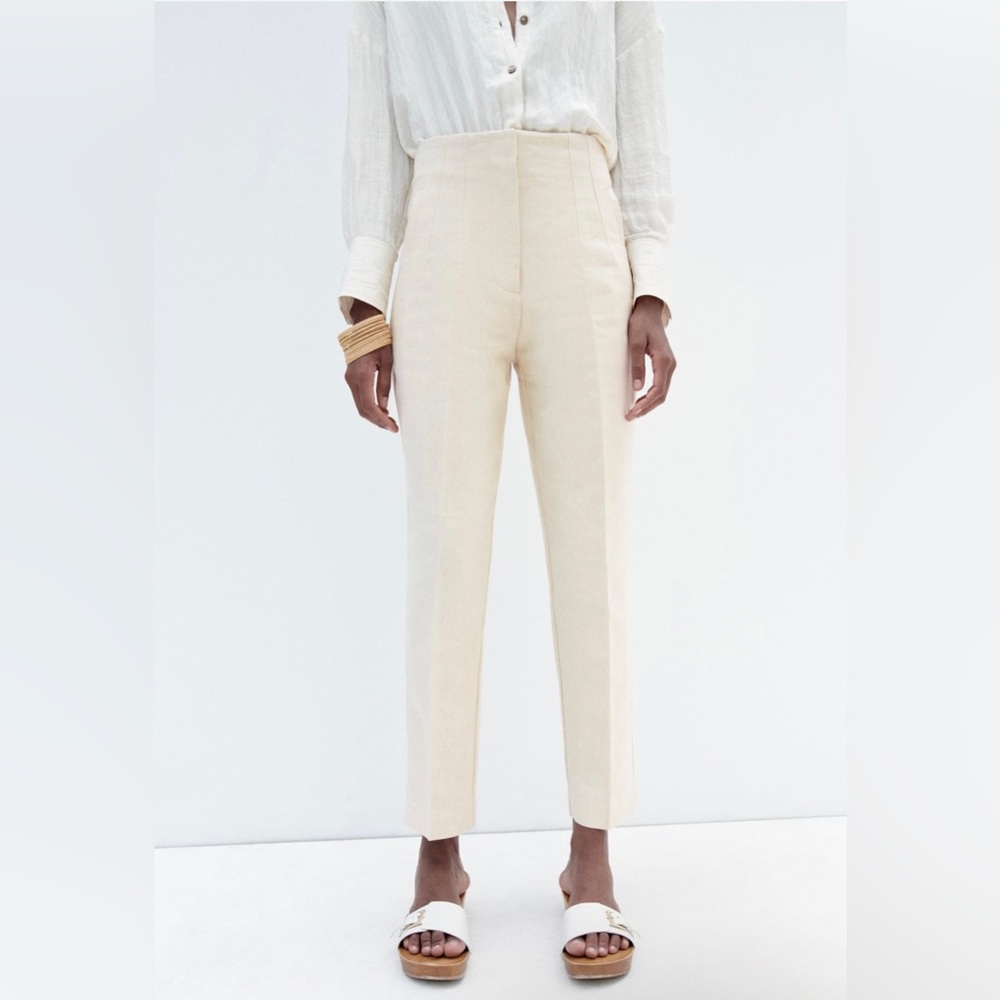 Zara rustic high-waisted pants - Picture 3 of 8
